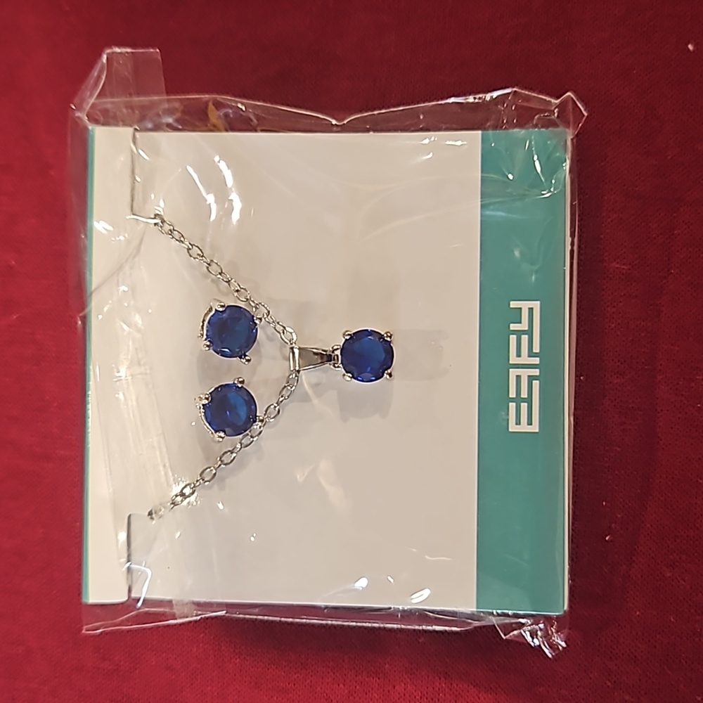 EFFY ROYAL BLUE  earings and necklace set